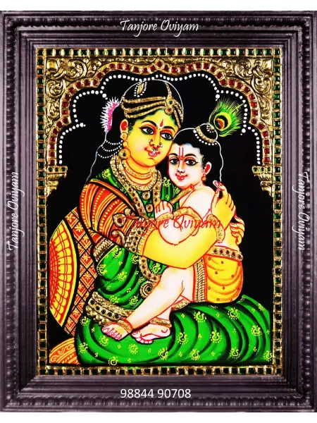 Yashodha Krishna Thanjavur Painting